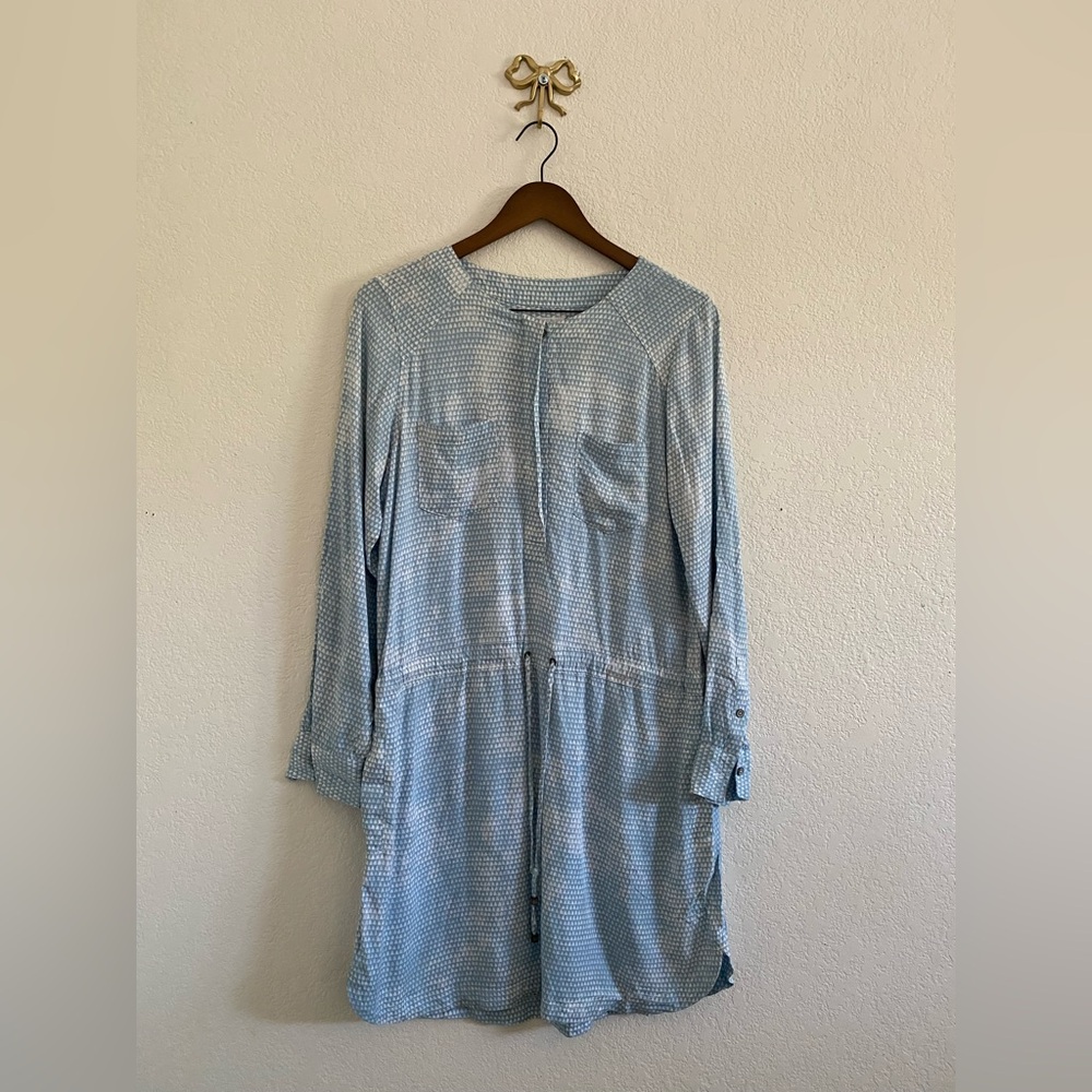 ANN TAYLOR LOFT Lou&Grey Soft Wash Blouson Triangle Dress Size S Long Sleeves